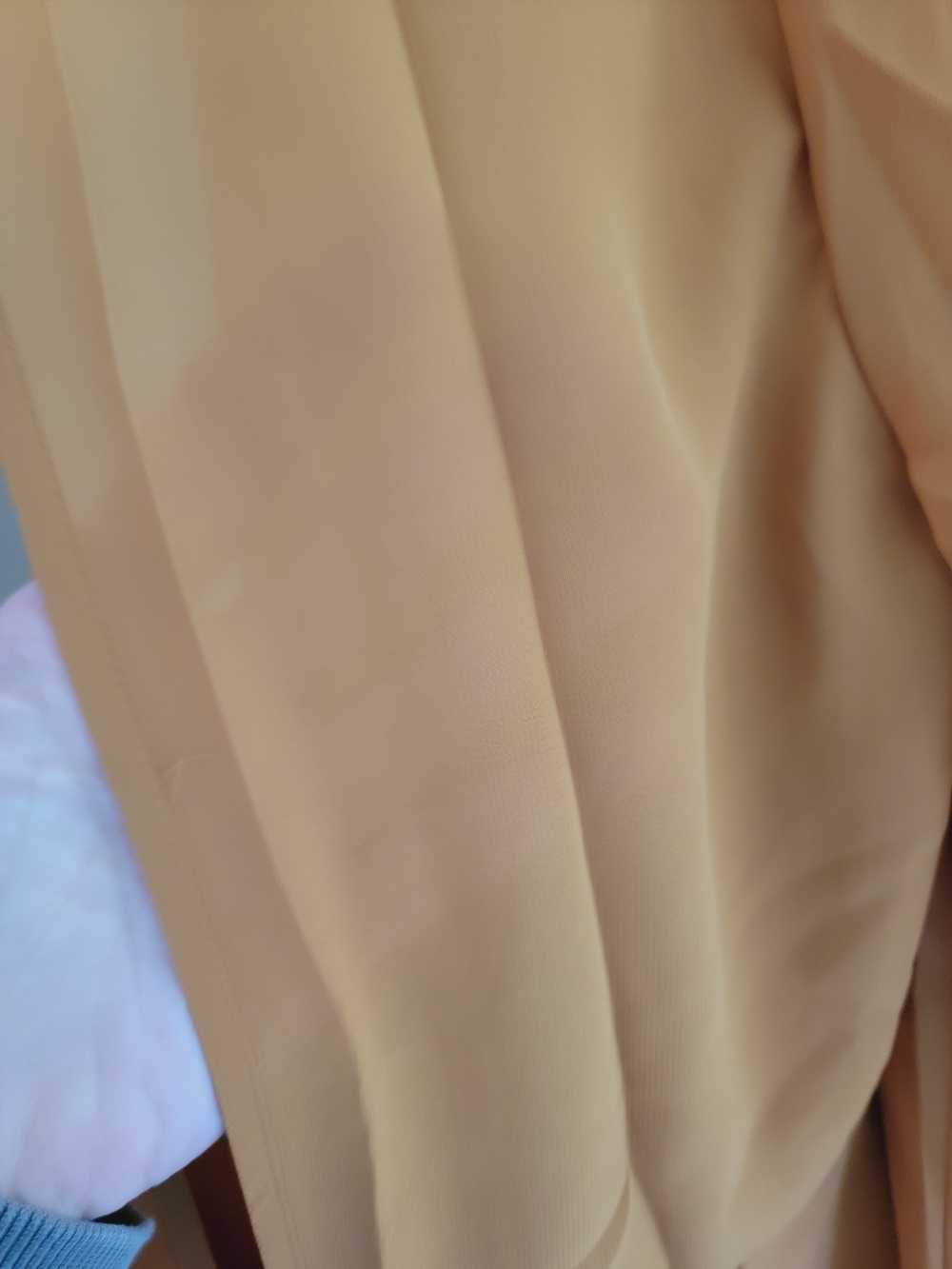 Nasty Gal Split Decision Plunging Mustard Color Poly Crepe Jumpsuit Open Sleeve - Picture 16 of 16